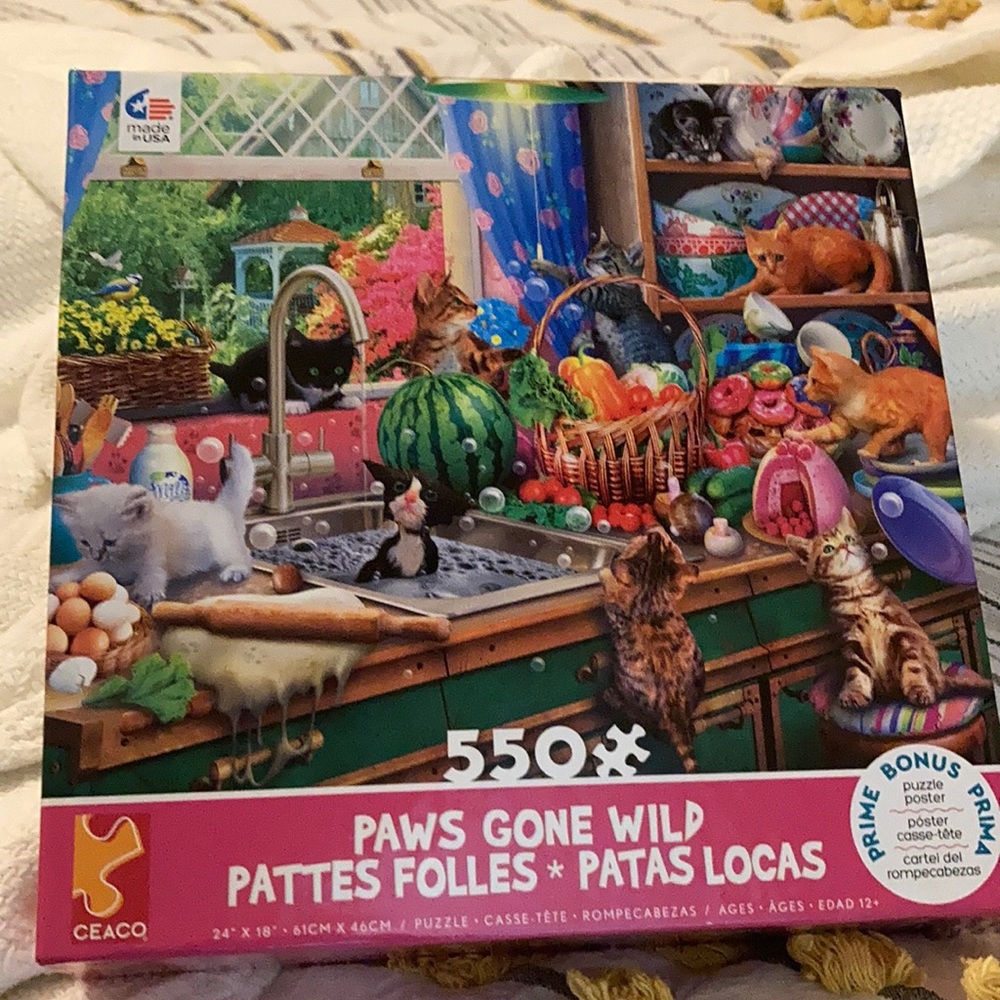 New 550 piece “Paws Gone Wild” puzzle